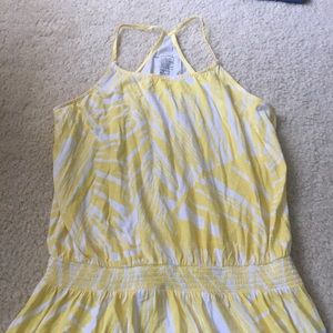 banana republic yellow dress XS